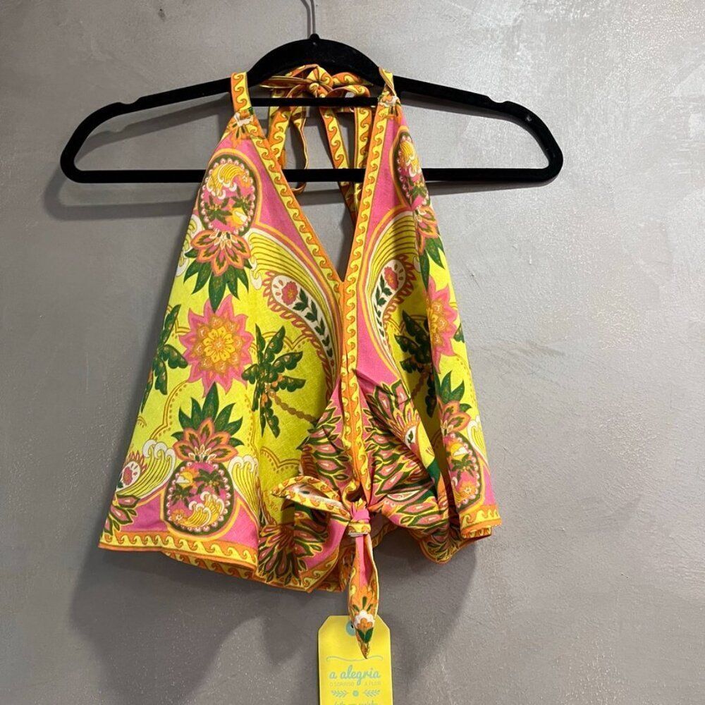 Farm Rio Brazil Palm Tree Halter Top - Picture 7 of 8